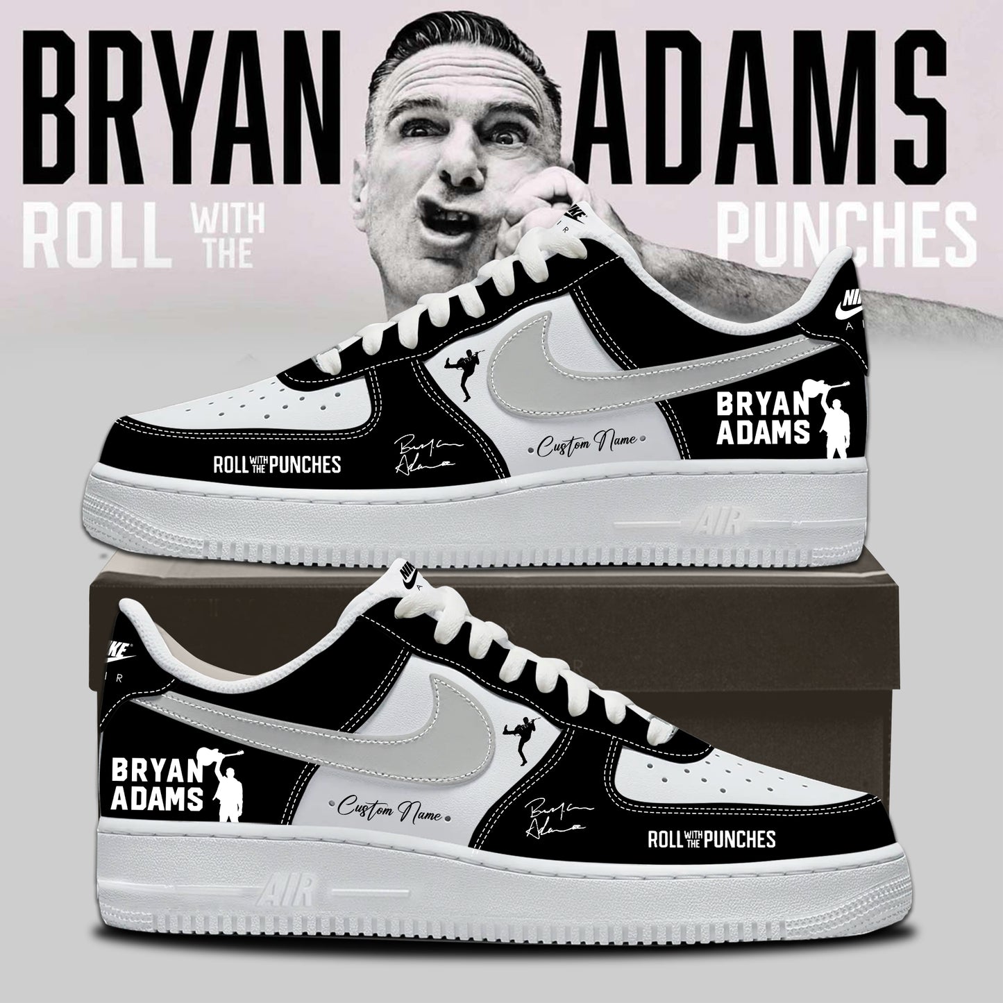 ,,Bryan Adams “Roll With The Punches” Tour 2026 Limited Edition Signature – Shoes 1-1