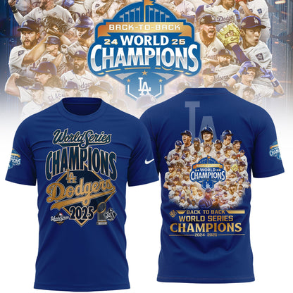 LA Dodgers – 2025 World Series Champions Limited Edition Combo T-Shirt