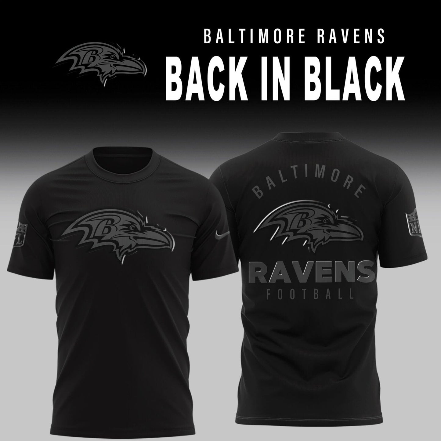 Baltimore Ravens 2026 Back In Black Limited Edition T-Shirt