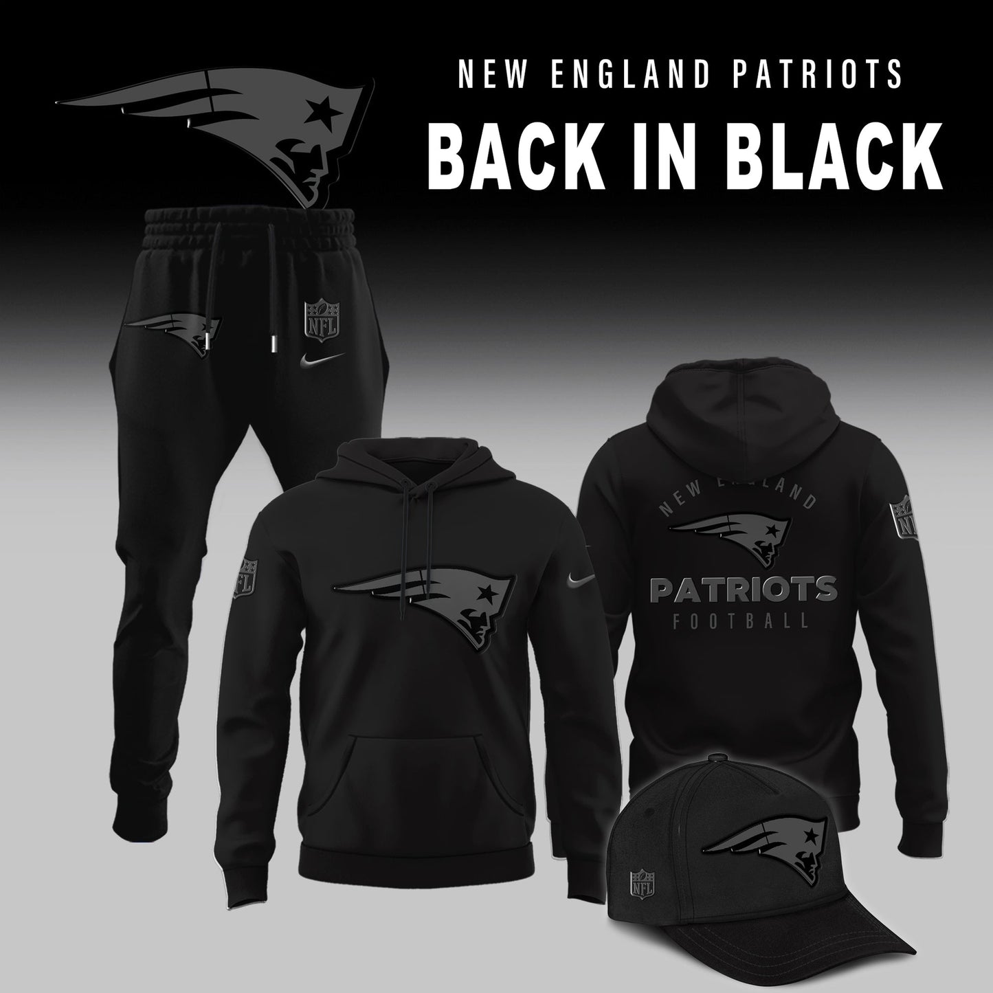 New England Patriots 2025 Back In Black Limited Edition Shirt