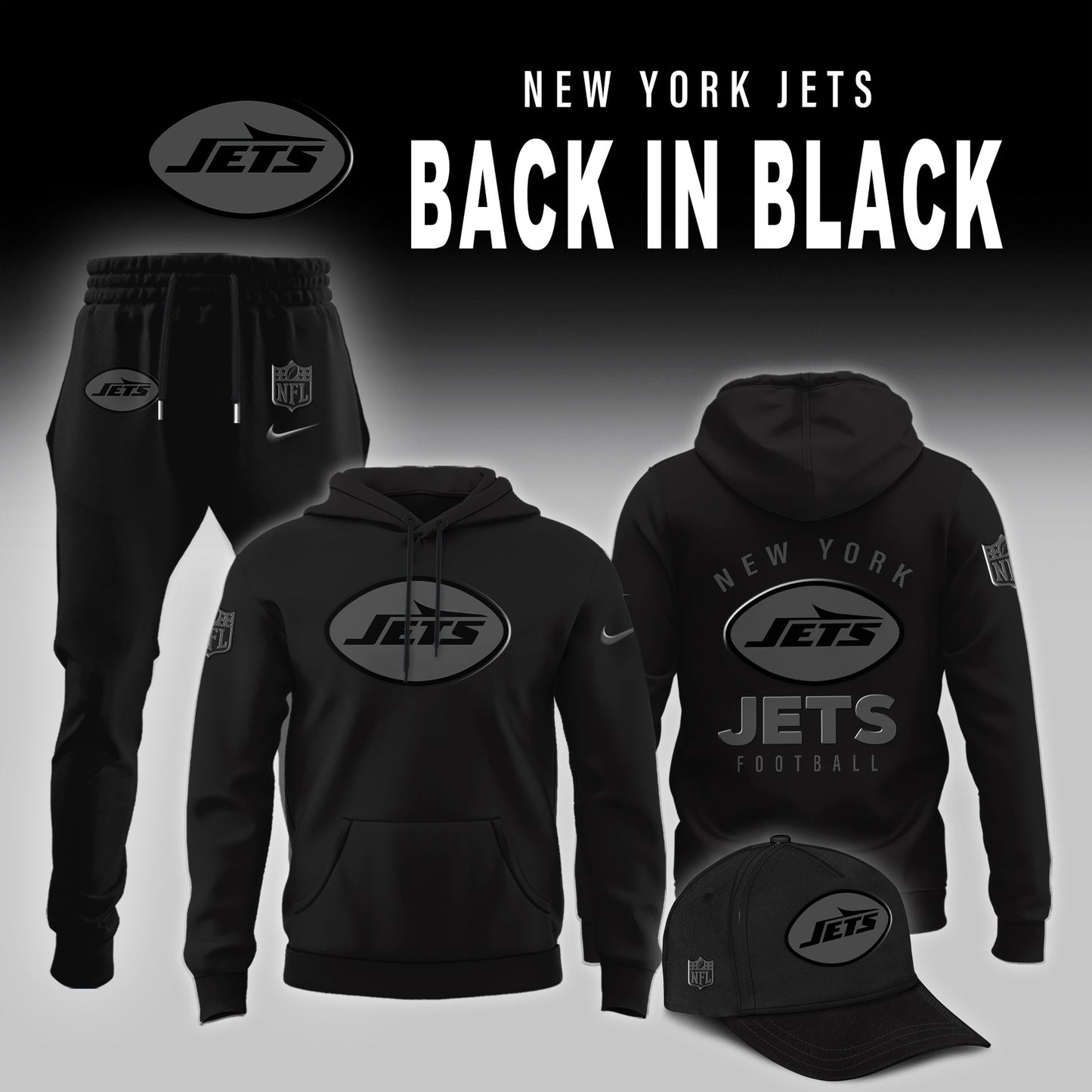 New York Jets 2026 Back In Black Limited Edition Hoodie