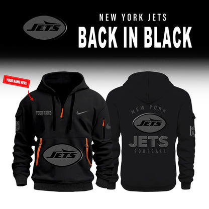 New York Jets 2026 Back In Black Limited Half Zip Hoodie