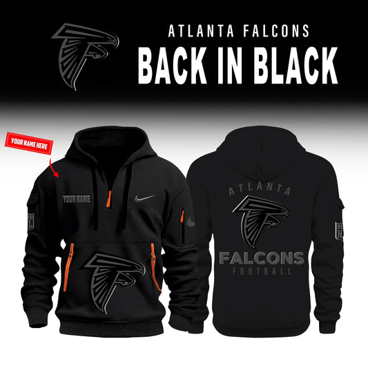 Atlanta Falcons 2026 Back In Black Limited Half Zip Hoodie
