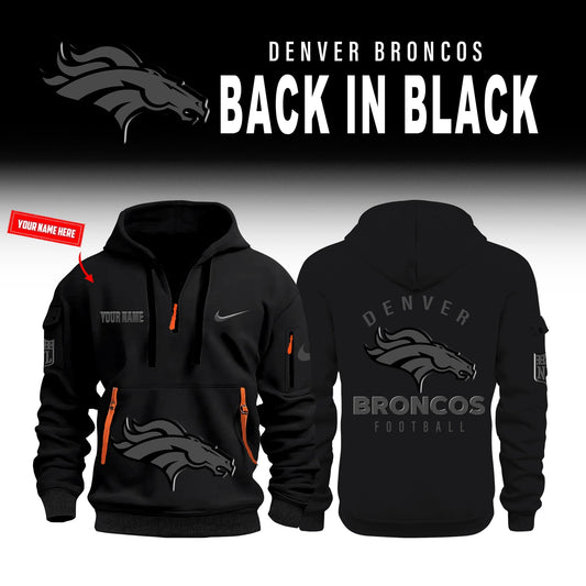 Denver Broncos 2026 Back In Black Limited Edition Quarter Zipper Hoodie