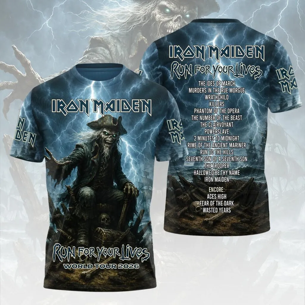 Iron Maiden - Run For Your Lives - World Tour 2026 Limited Edition T-shirt