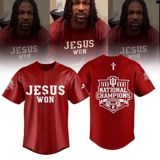 Indiana Hoosiers ” Jesus Won” 2026 National Champions Limited Edition Shirt