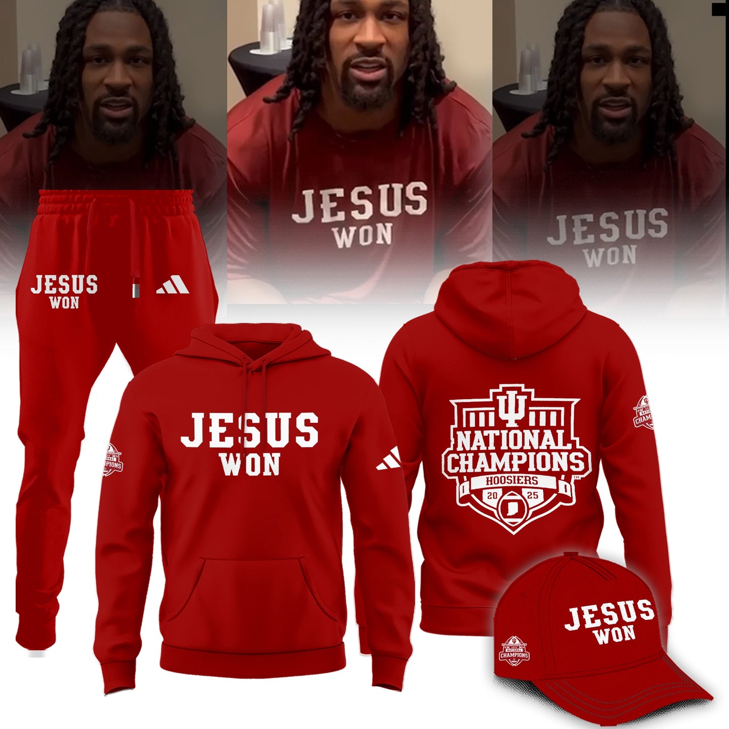 Indiana Hoosiers ” Jesus Won” 2026 National Champions Limited Edition Shirt