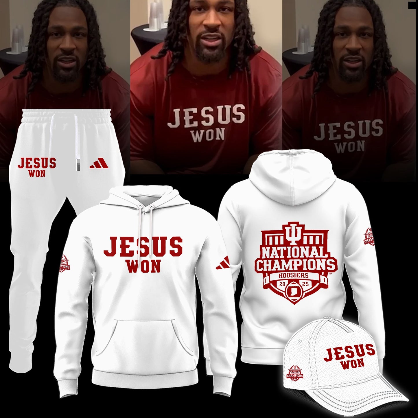 Indiana Hoosiers ” Jesus Won” 2026 National Champions Limited Edition Shirt