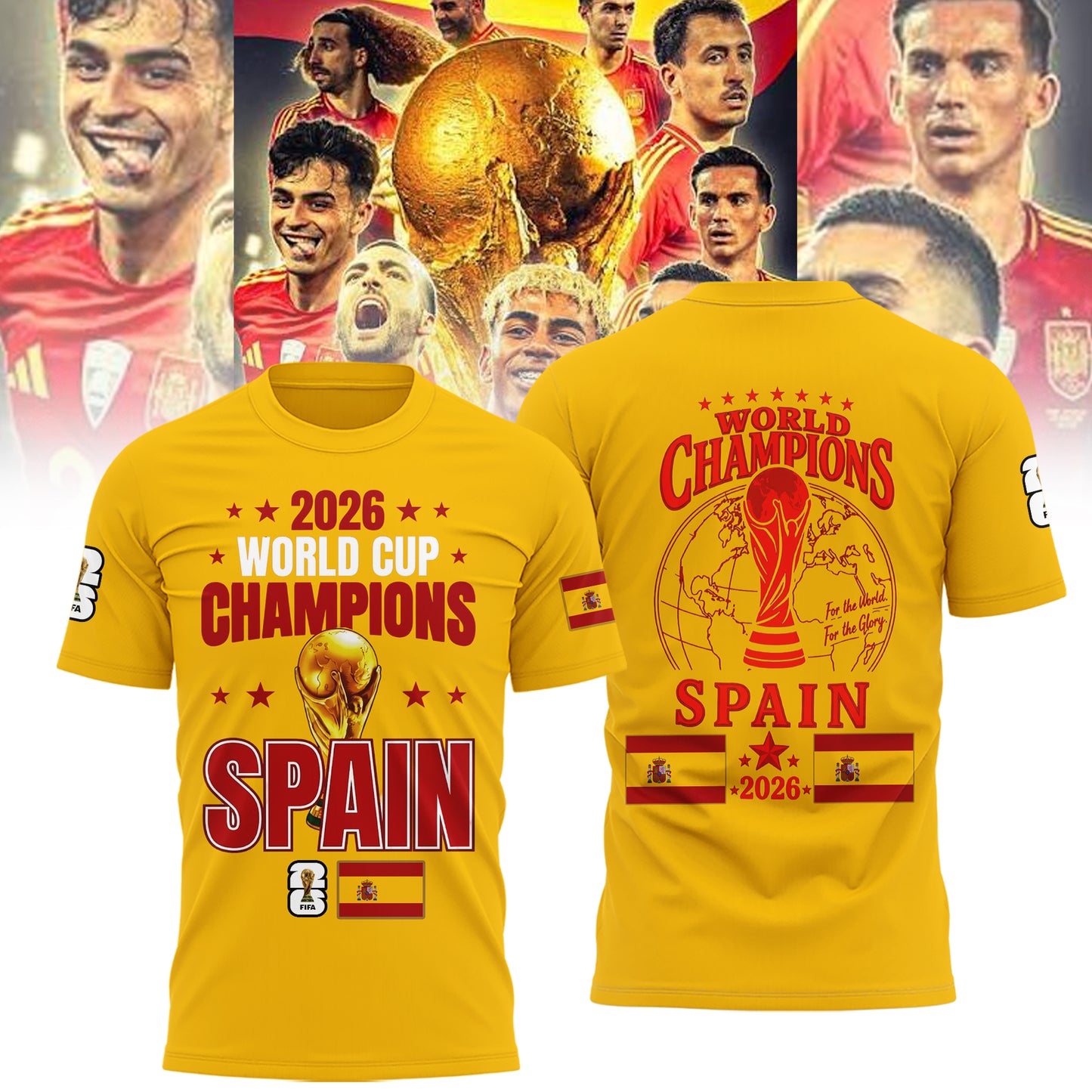 Limited Edition Spain National Football Team 2026 World Cup Champions Shirt 2