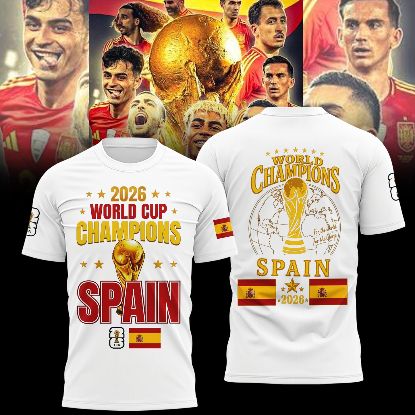 Limited Edition Spain National Football Team 2026 World Cup Champions Shirt 1