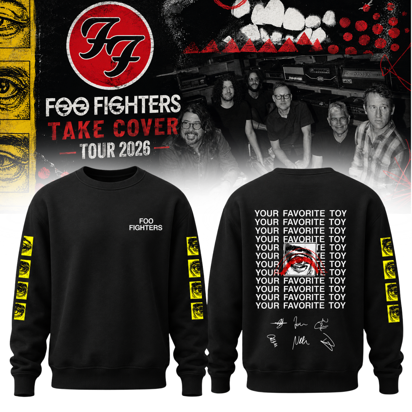 Foo Fighters ”Take Cover Tour 2026” Signature Limited Edition – Sweatshirt