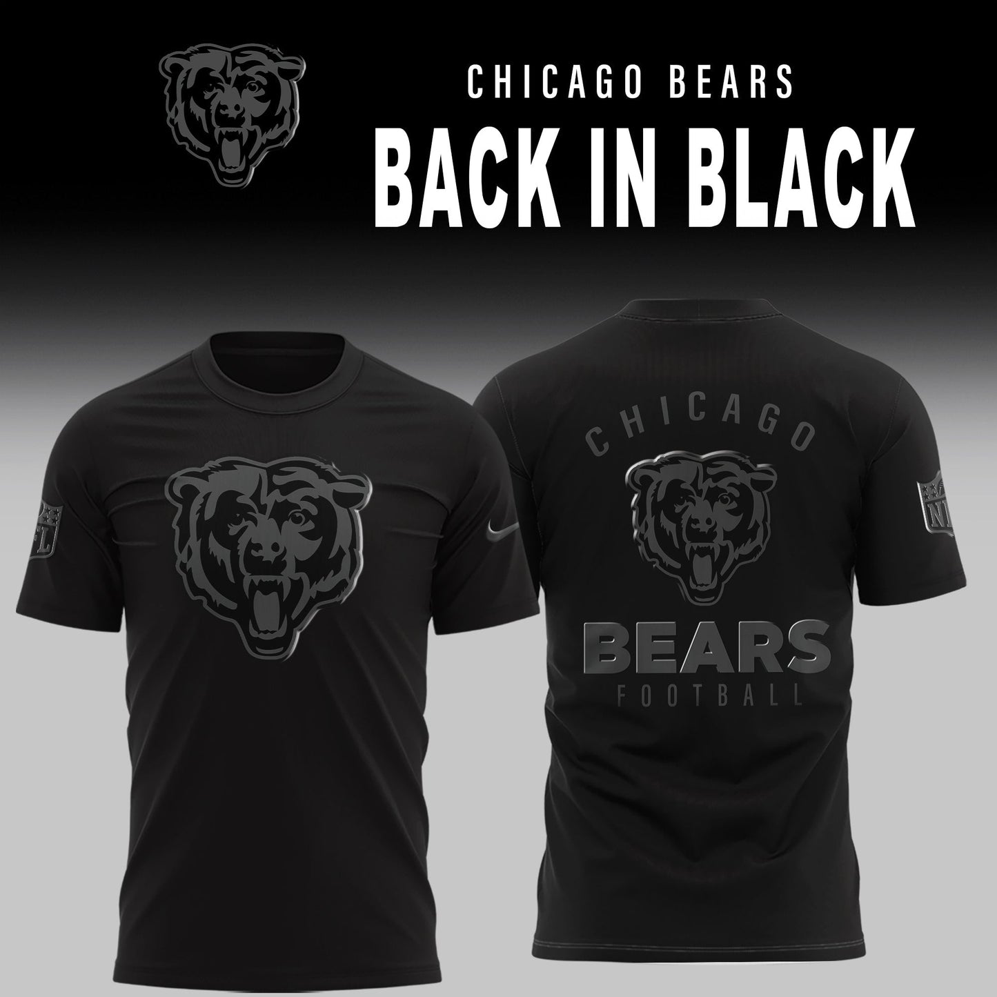 Chicago Bears 2026 Back In Black Limited Edition T-Shirt