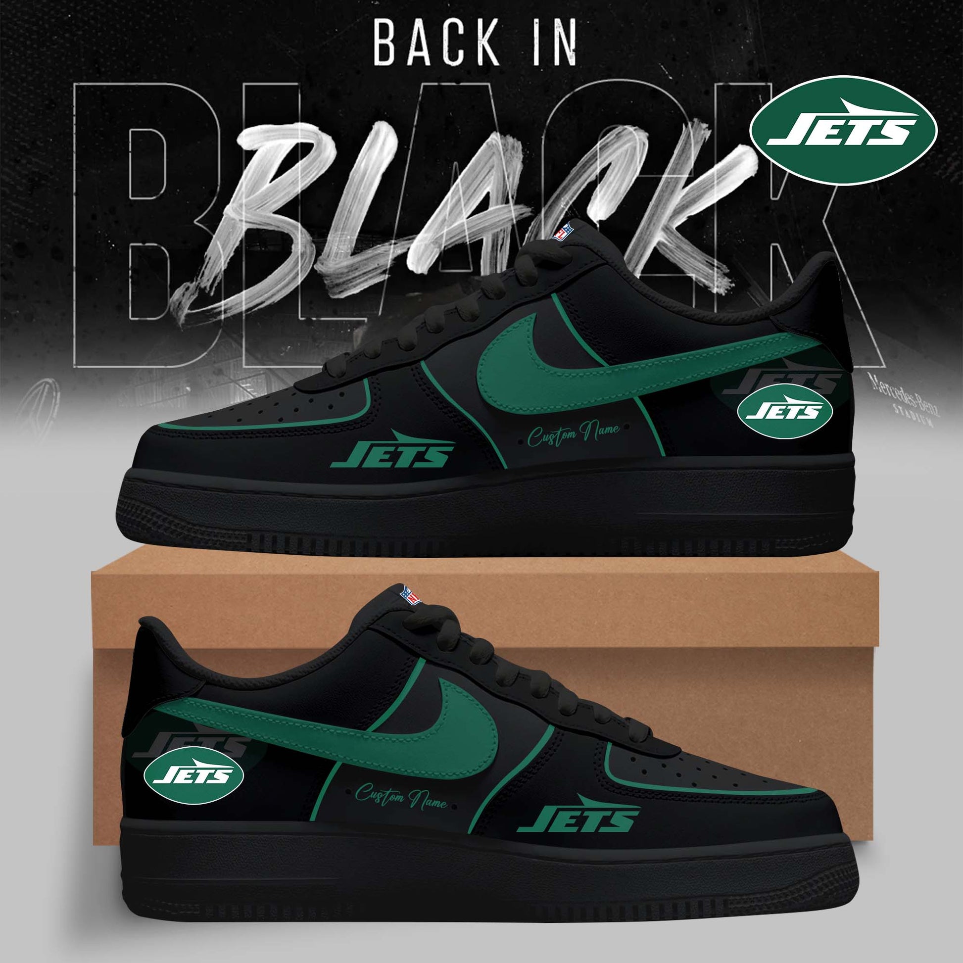 New York Jets – 2025 Back In Black Limited Edition AF1