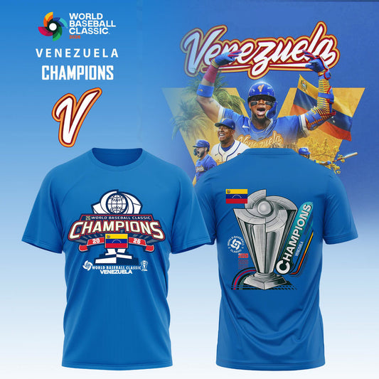 World Baseball Classic x Venezuela Champions Limited Edition 2026 Tshirt Blue Navy