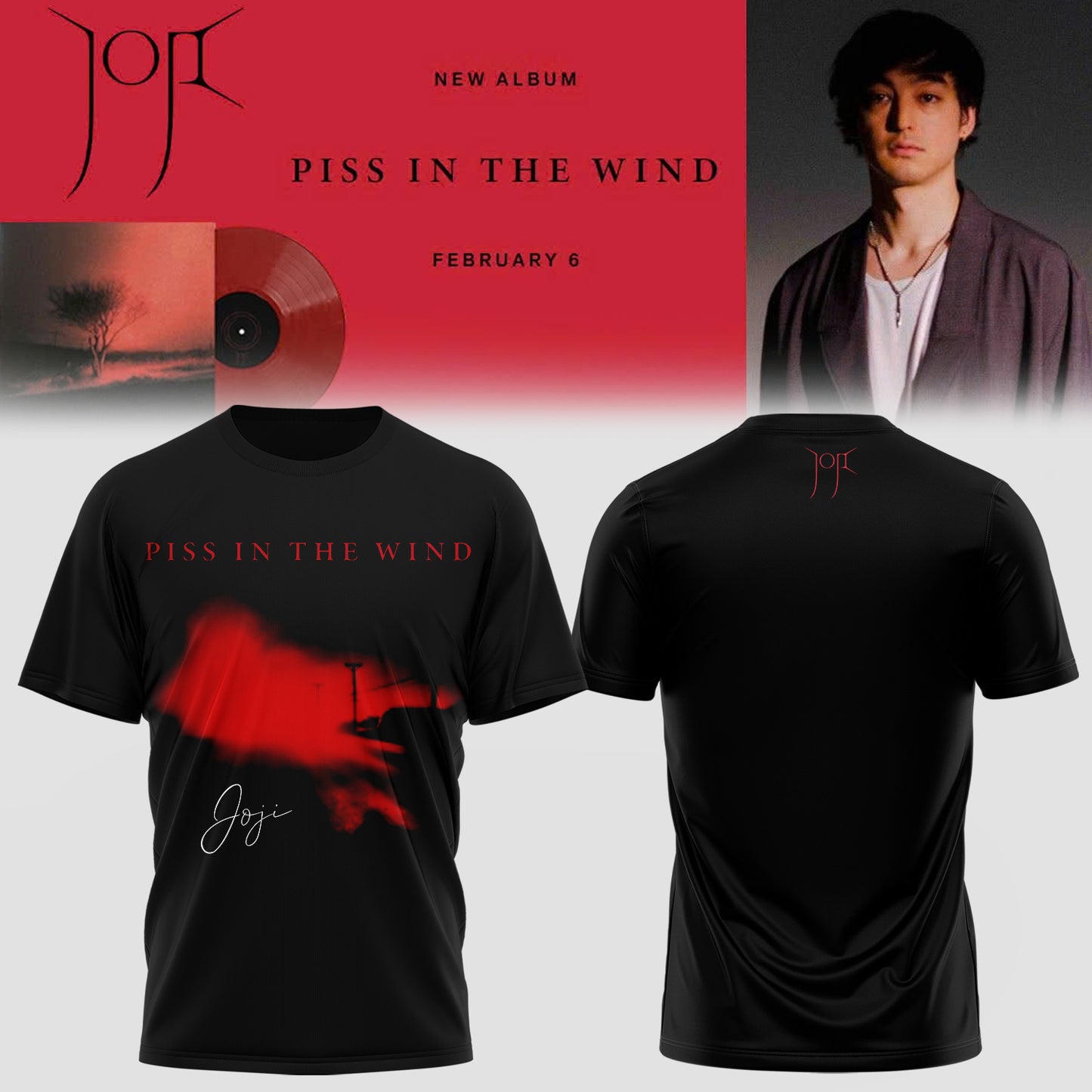 JOJI Piss In The Wind Album T-Shirt