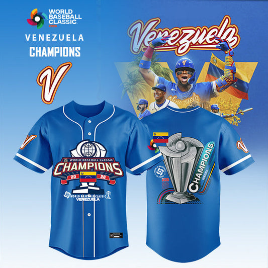 World Baseball Classic x Venezuela Champions Limited Edition 2026 Jersey Blue Navy