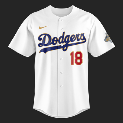 Los Angeles Dodgers Yoshinobu Yamamoto 2026 Gold Collection Kanji Stadium Jersey