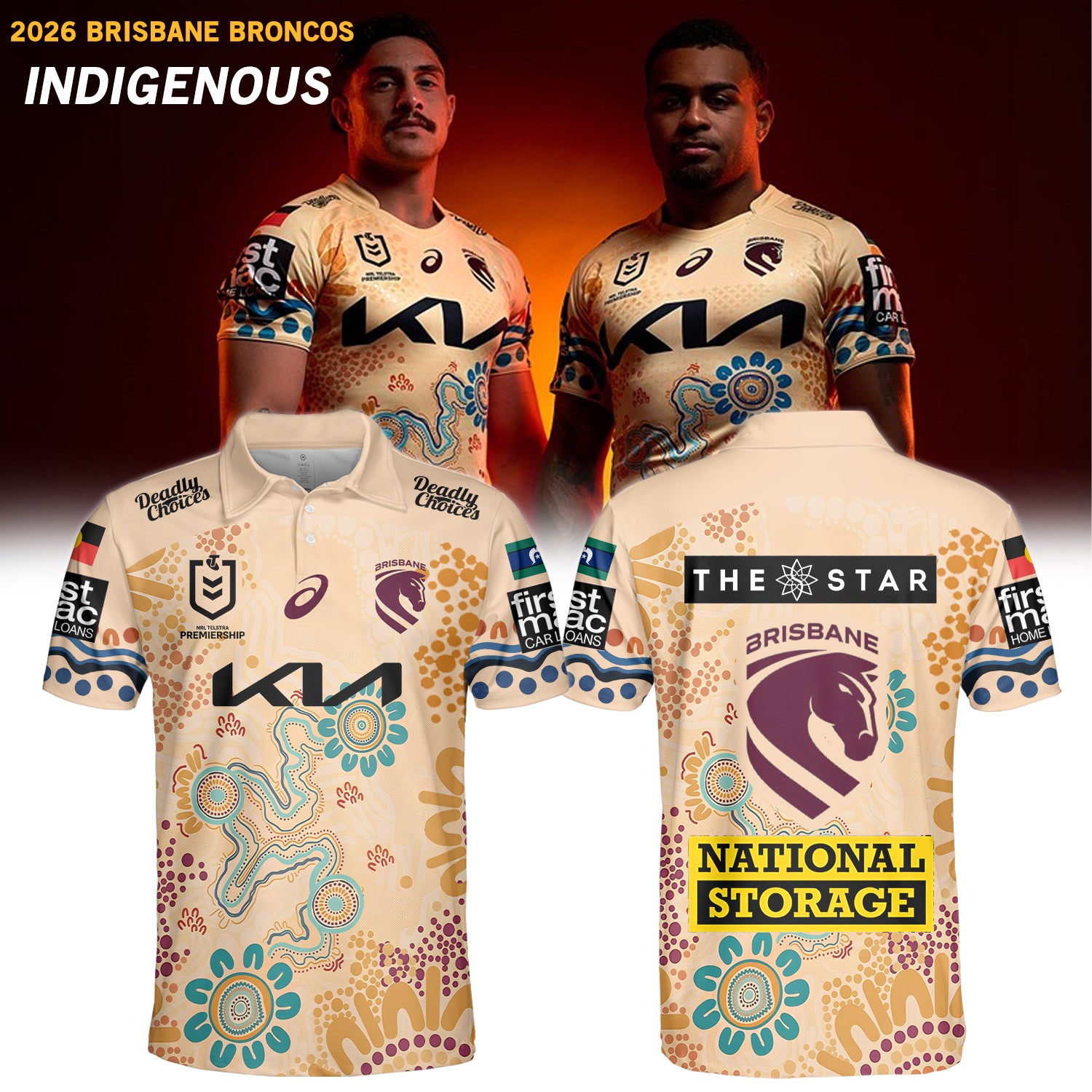 ___,Brisbane Broncos 2026 Indigenous Polo