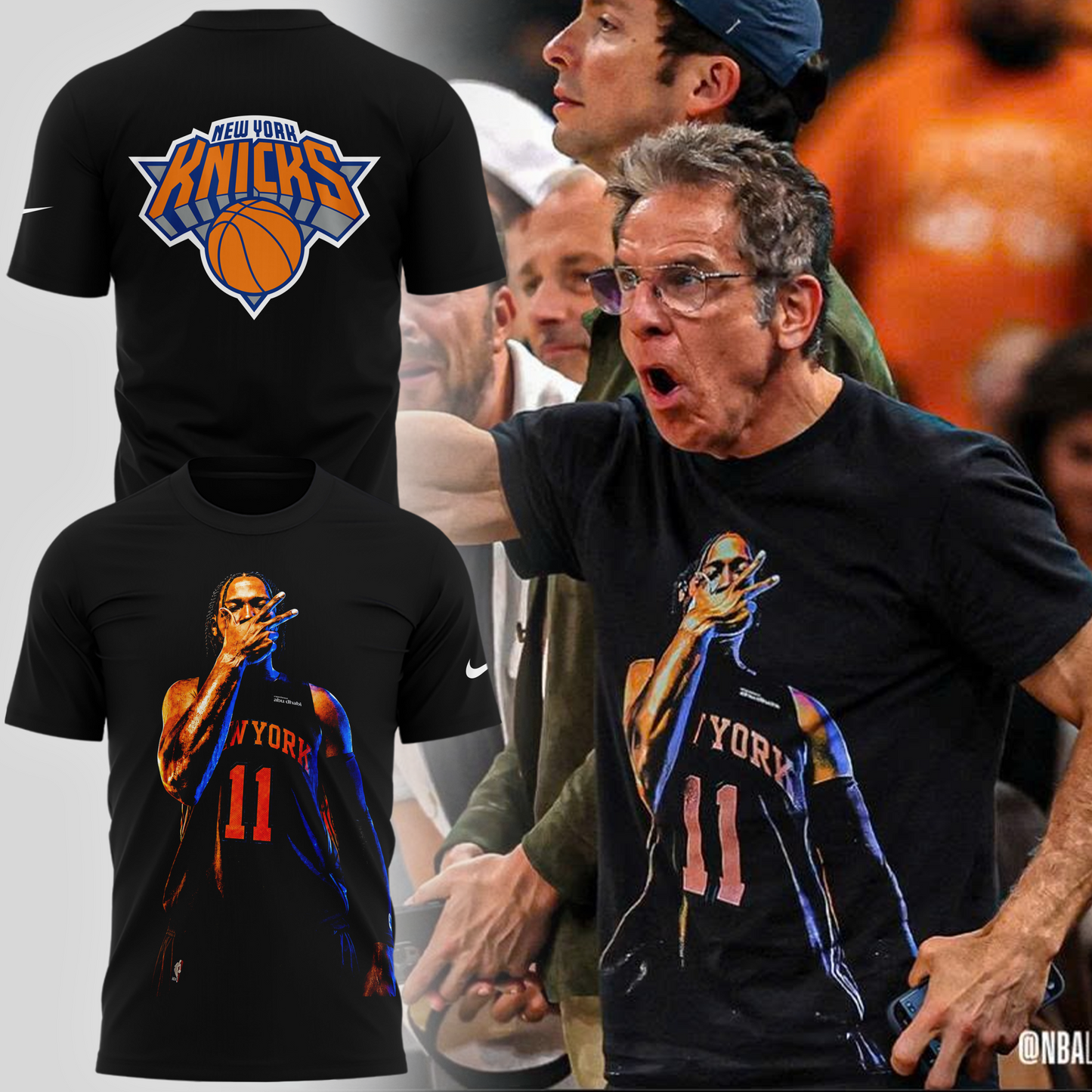 Exclusive New York Knicks 2026 Jalen Brunson Black T-Shirt