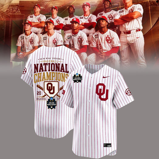Limited Edition Oklahoma Baseball 2026 National Champions Baseball Jersey