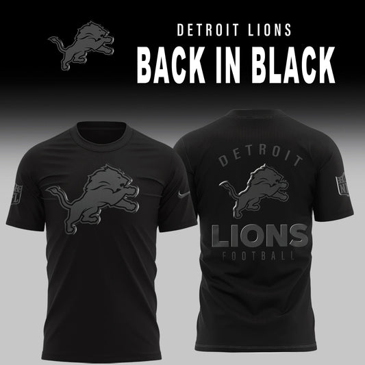 Detroit Lions Chargers 2026 Back In Black Limited Edition T-Shirt