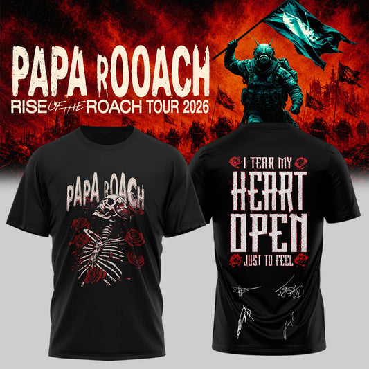 Papa Roach “Rise of the Roach World Tour 2026” Signature Limited Edition – Tshirt 4