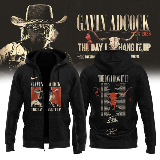 ,,,Gavin Adcock ”The Day I Hang It Up Tour 2026” Signature – Zip Hoodie