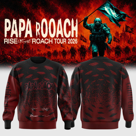 Papa Roach “Rise of the Roach World Tour 2026” Signature Limited Edition – Sweatshirt 3