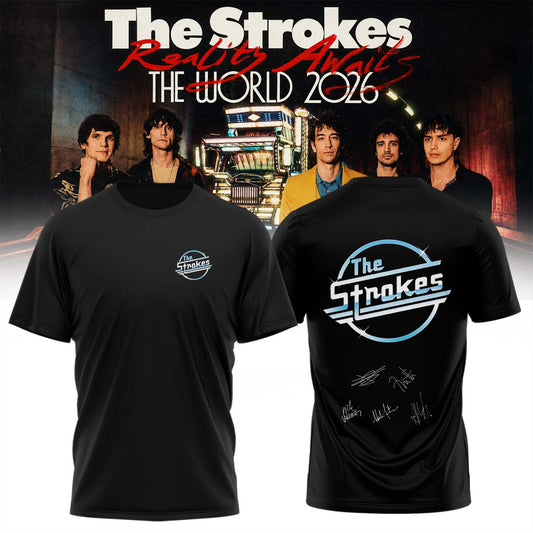 The Strokes “Reality Awaits Tour 2026” Signature Limited Edition – T-shirt