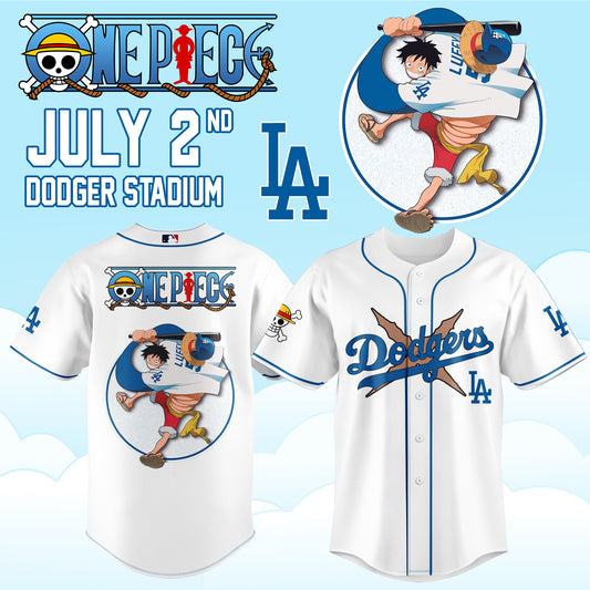 ,.ONE PIECE Night with the Los Angeles Dogger 2026 Jersey 1