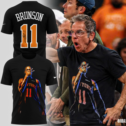Exclusive New York Knicks 2026 Jalen Brunson Black T-Shirt