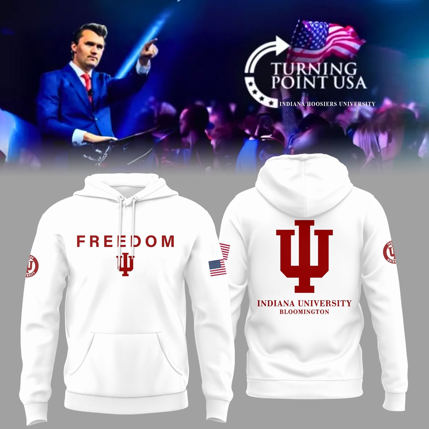 .Limited Edition Indiana University x Turning Point USA Hoodie
