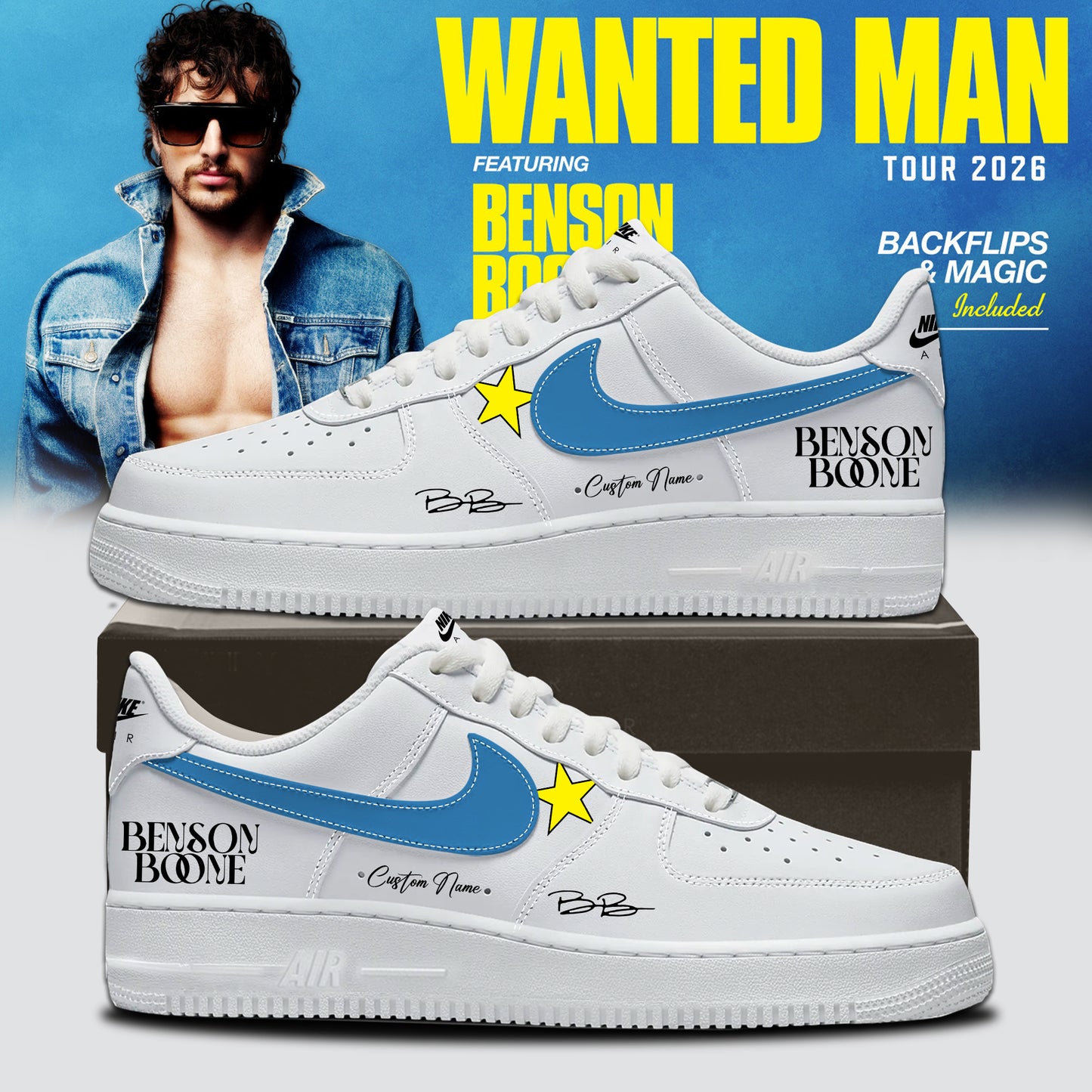 Benson Boone Wanted Man signed Shoes 14