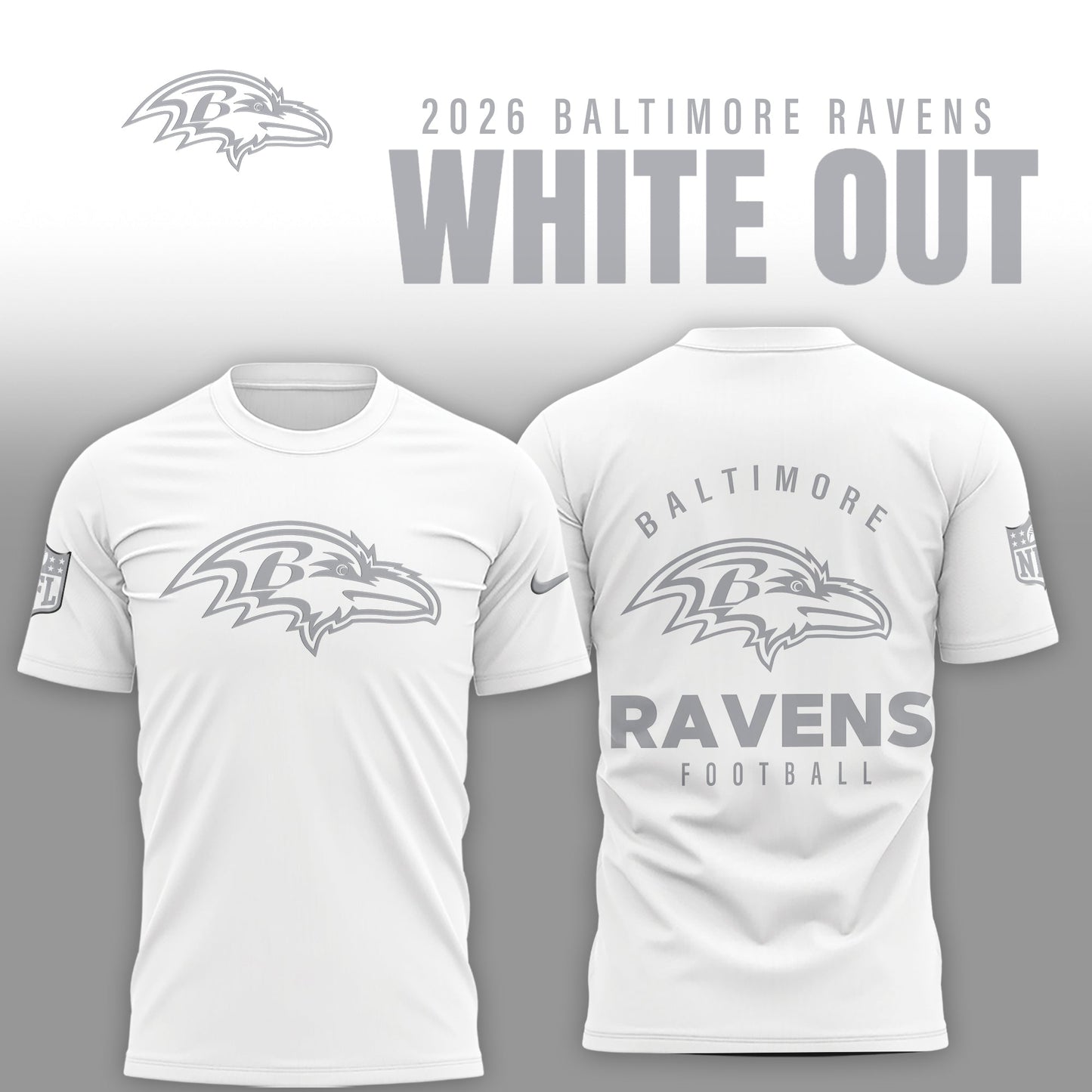 Baltimore Ravens 2026 White Out Limited Edition Shirt