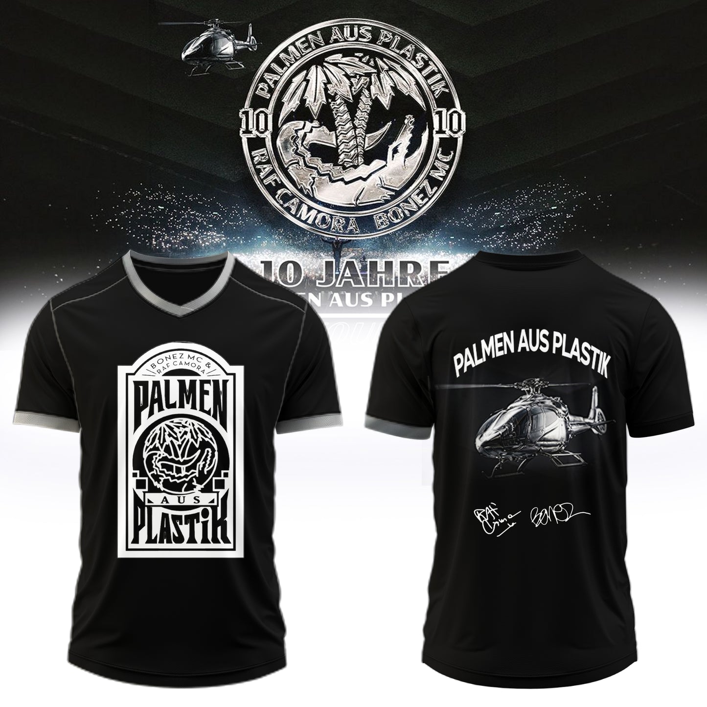 ,RAF Camora & Bonez MC “10 Jahre Palmen aus Plastik Tour” . Limited Edition Signature Jersey