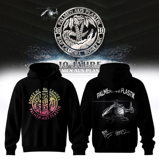 RAF Camora & Bonez MC “10 Jahre Palmen aus Plastik Tour” . Limited Edition Signature Hoodie