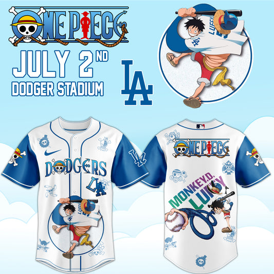 ,.ONE PIECE Night with the Los Angeles Dogger 2026 Jersey 1