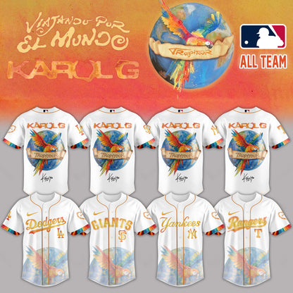 _,MLB x Karol G “Viajando Por El Mundo Tropi tour” Signature Limited Edition – Jersey 1