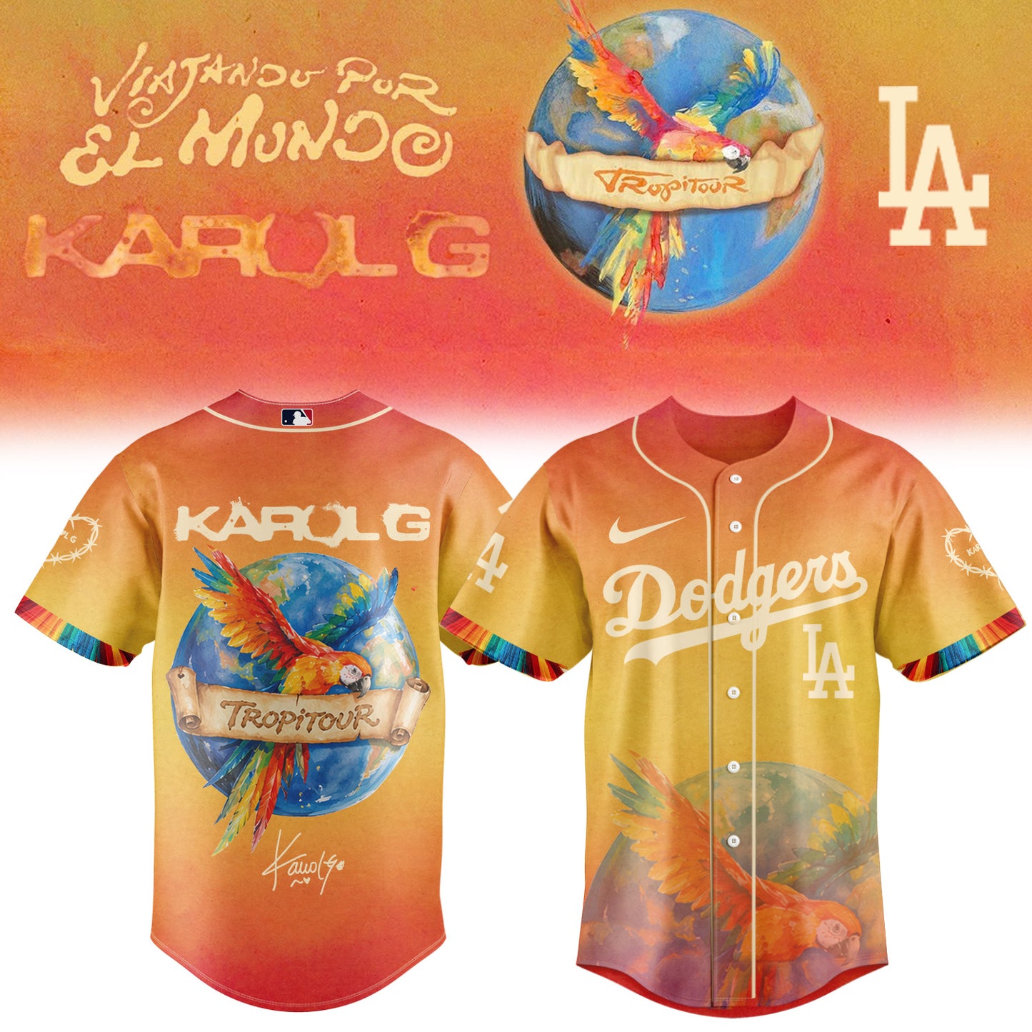 _,MLB x Karol G “Viajando Por El Mundo Tropi tour” Signature Limited Edition – Jersey 2