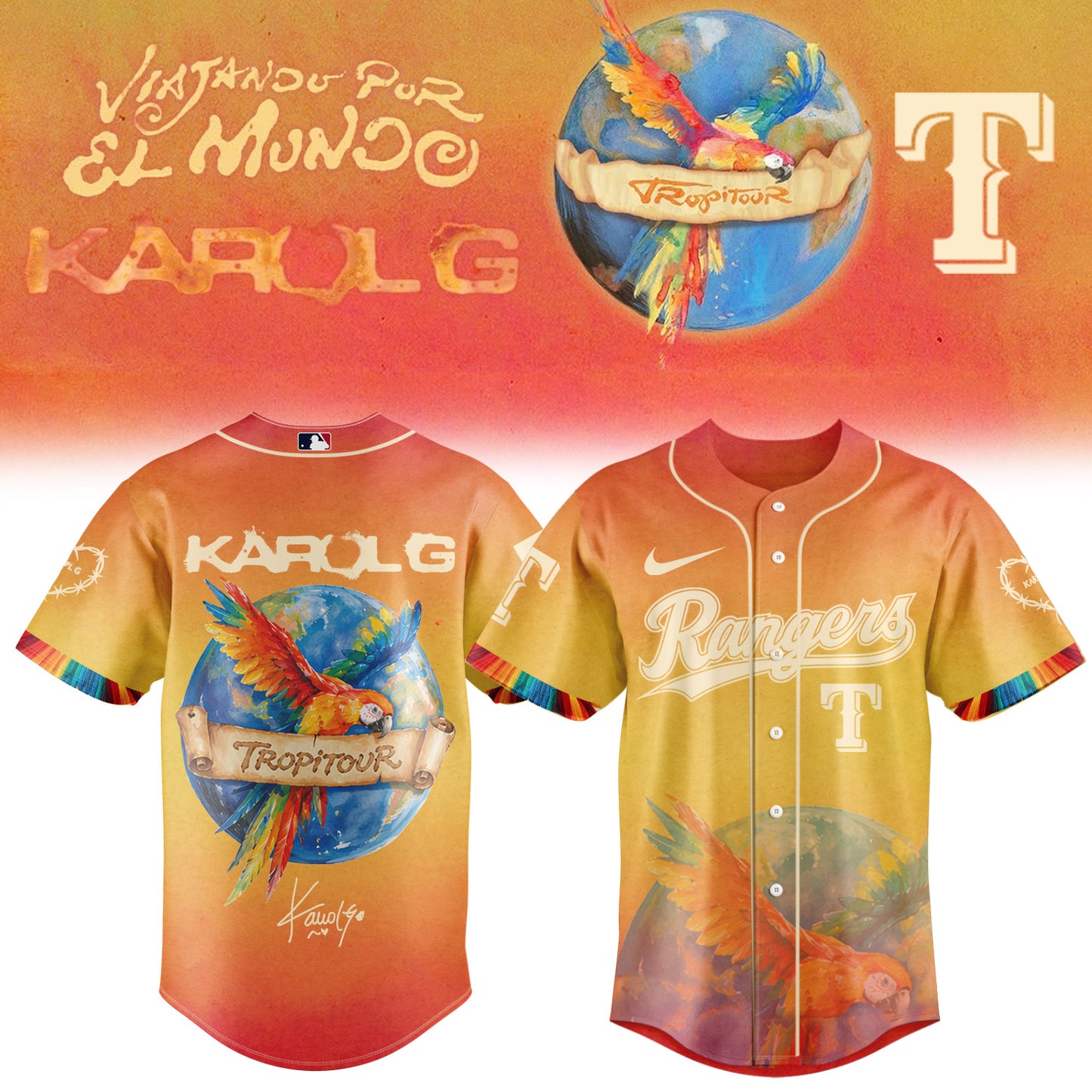 _,MLB x Karol G “Viajando Por El Mundo Tropi tour” Signature Limited Edition – Jersey 2
