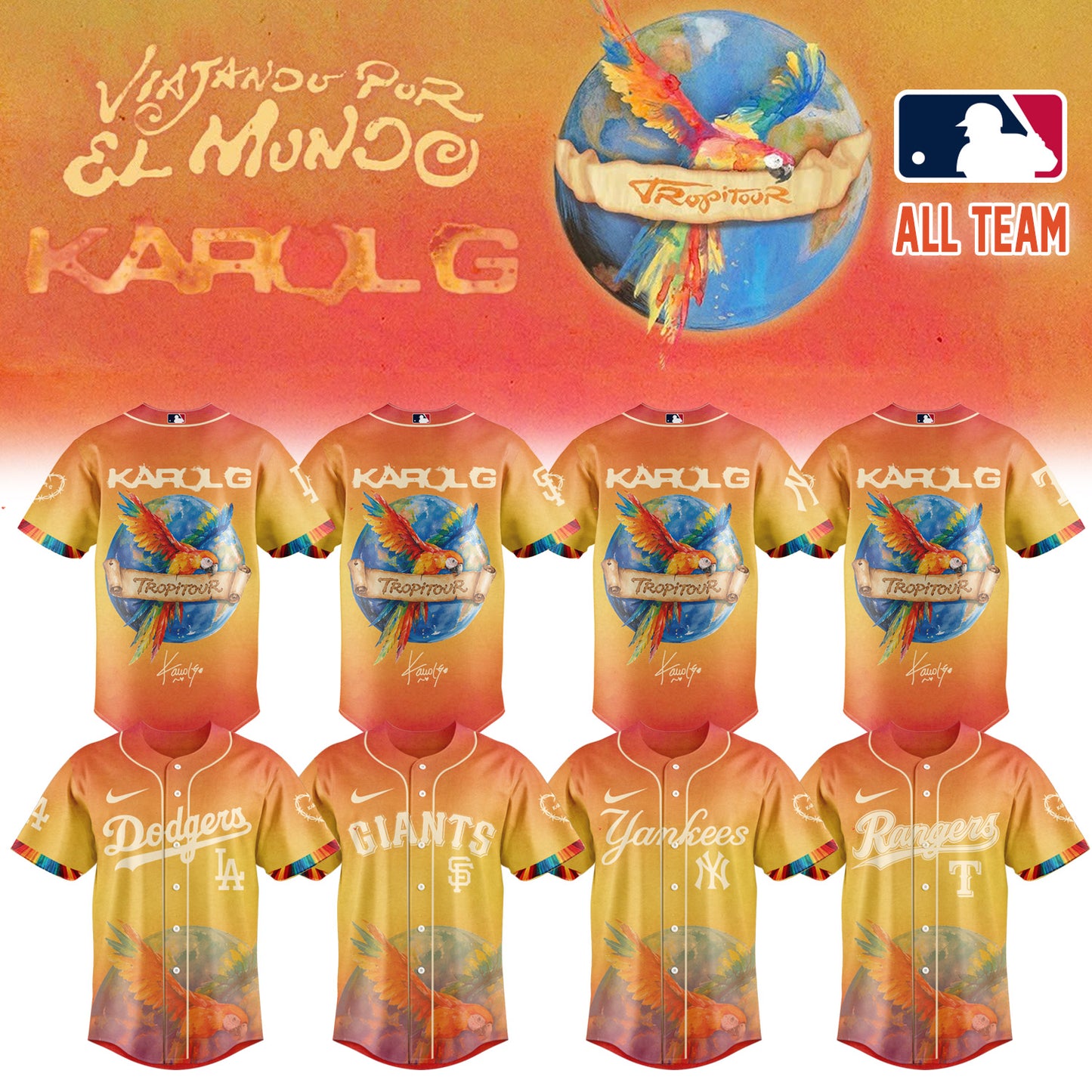 _,MLB x Karol G “Viajando Por El Mundo Tropi tour” Signature Limited Edition – Jersey 2