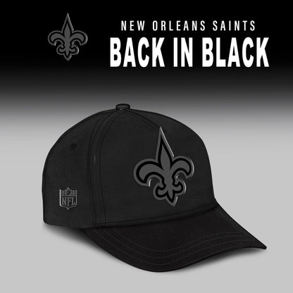 New Orleans Saints 2026 Back In Black Limited Half Zip Hoodie