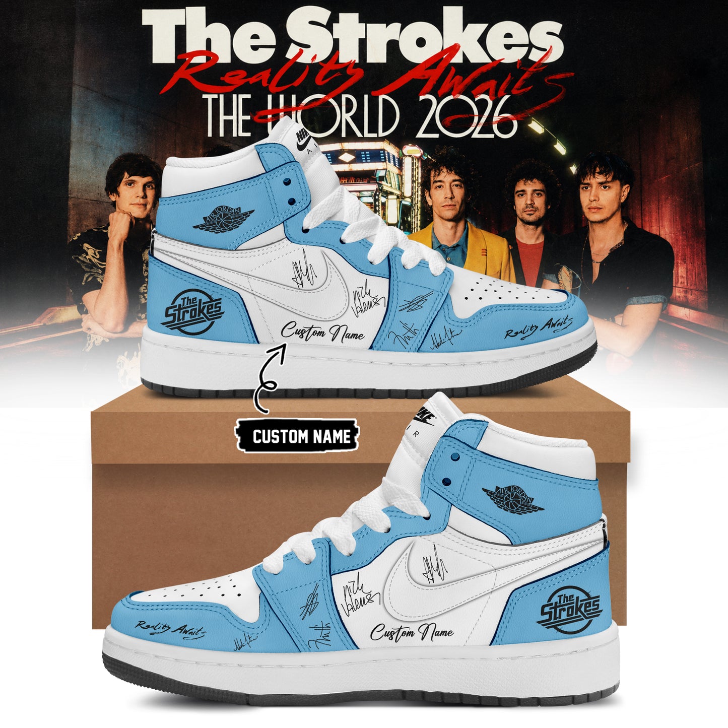 The Strokes “Reality Awaits Tour 2026” Signature Limited Edition – Shoes 1