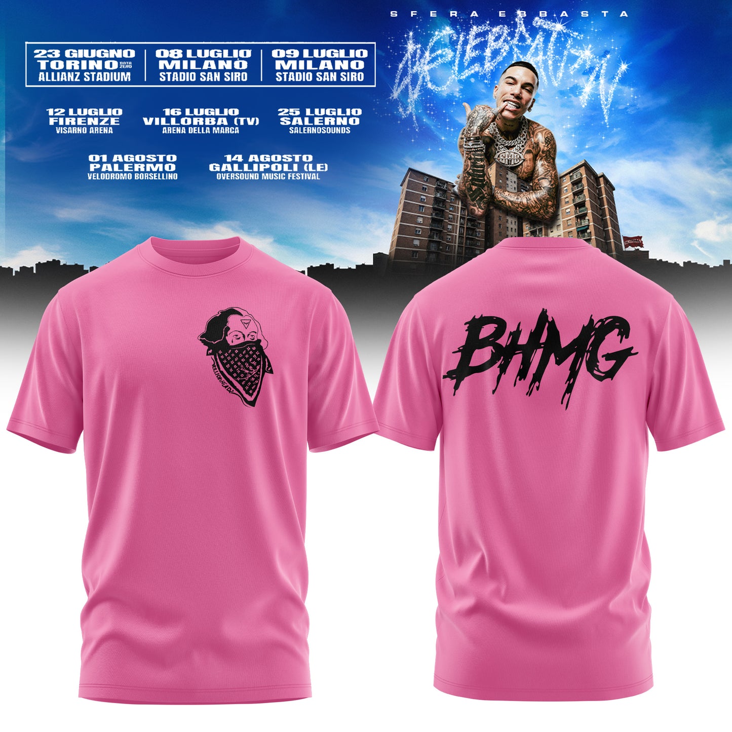 Sfera Ebbasta $€LEBRAT10N – Estate 2026 Tour T-Shirt 14