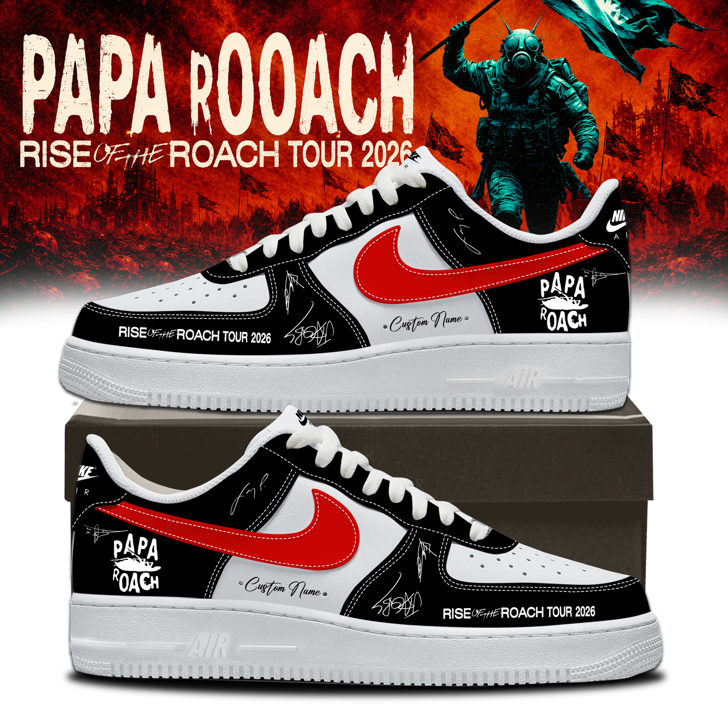 Papa Roach “Rise of the Roach World Tour 2026” Signature Limited Edition – Shoes 5