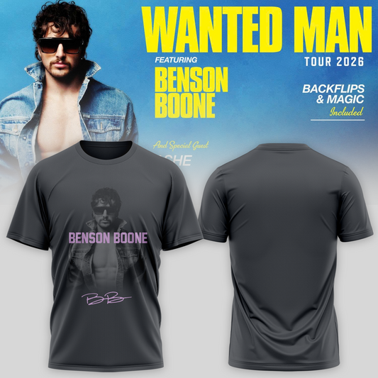 Benson Boone Wanted Man signed T-Shirt