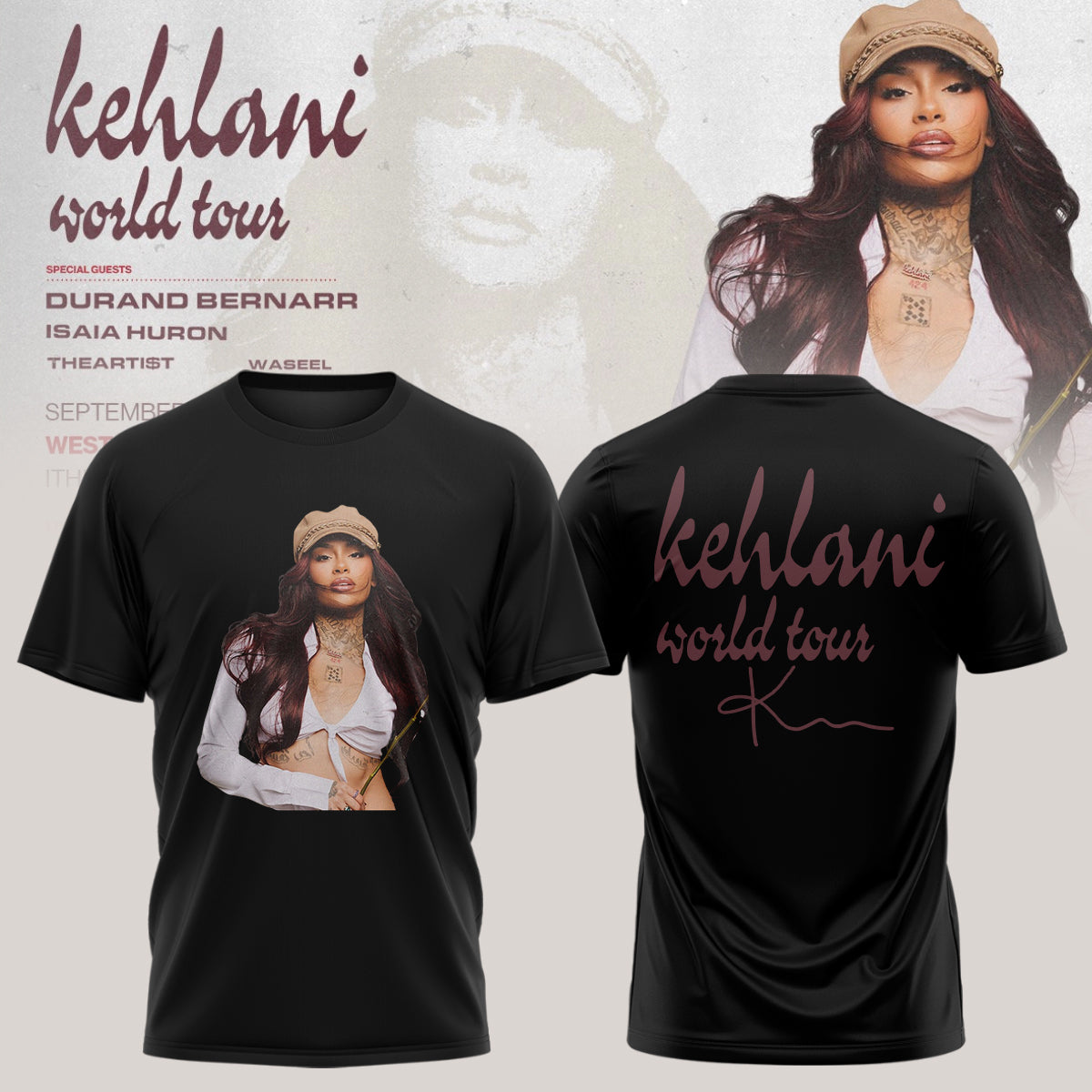 Kehlani World Tour 2026 Limited Edition Signature – Tshirt