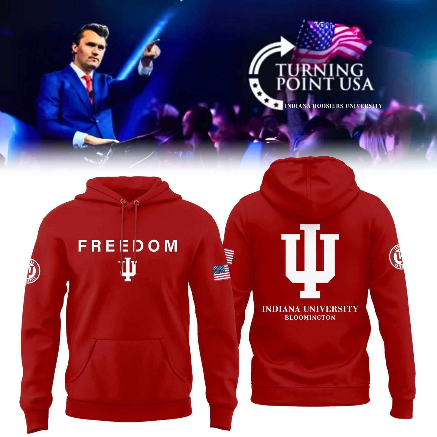 .Limited Edition Indiana University x Turning Point USA Hoodie