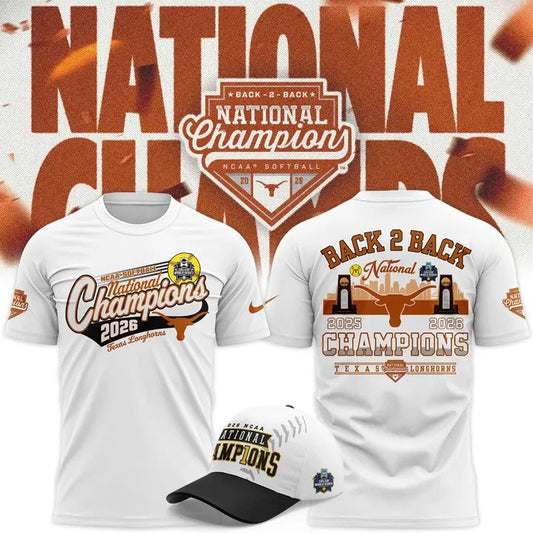 Limited Edition Longhorns 2026 Softball National Champions 🥎🤘🏆 Shirt