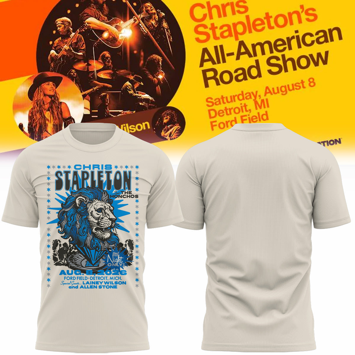 Limited Edition “All-American Road Show” in Ford Field,MI Tshirt